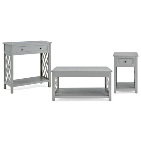 Alaterre Furniture Coventry 36" Coffee Table, End Table and Console/TV Table, Color: Gray ANCT01141840
